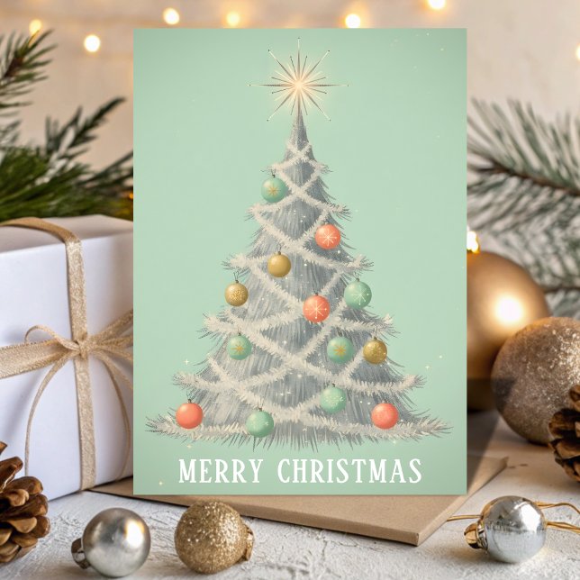 Árbol de Navidad con brillo Retro Vintage (Subido por el creador)