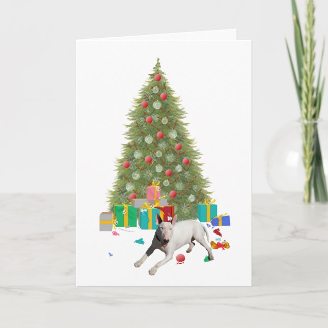 Árbol de Navidad con Bull Terrier (Anverso)