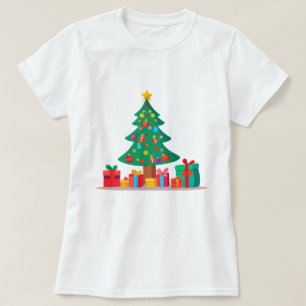 Árbol de Navidad con camiseta juguetona
