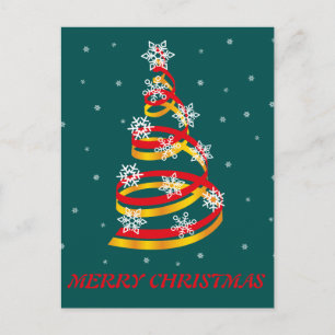 Árbol de Navidad con cinta de copos de nieve minim