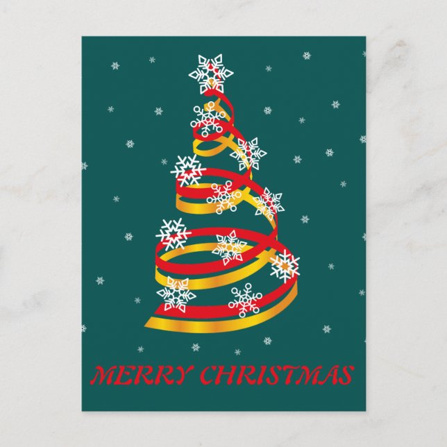 Árbol de Navidad con cinta de copos de nieve minim (Anverso)
