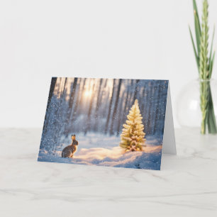 Árbol de Navidad con conejo