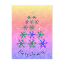 Árbol de Navidad con copas de nieve Feliz Navidad