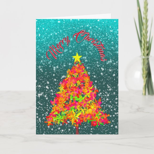 Árbol de Navidad con estrellas (Anverso)