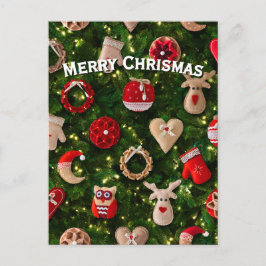 Árbol de Navidad con juguetes de fieltro