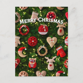 Árbol de Navidad con juguetes de fieltro