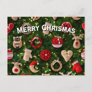 Árbol de Navidad con juguetes de fieltro