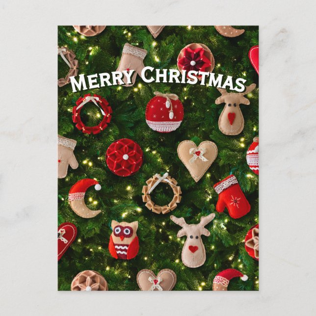 Árbol de Navidad con juguetes de fieltro (Anverso)