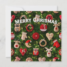 Árbol de Navidad con juguetes de fieltro