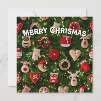 Árbol de Navidad con juguetes de fieltro