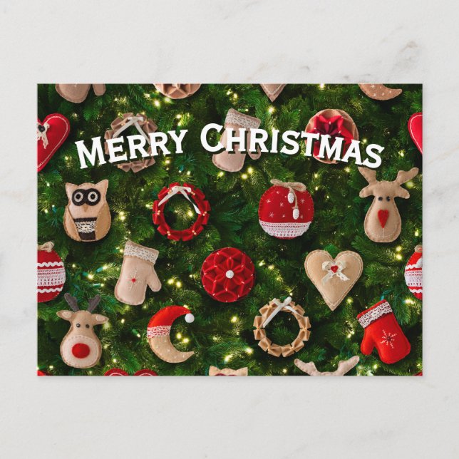 Árbol de Navidad con juguetes de fieltro (Anverso)