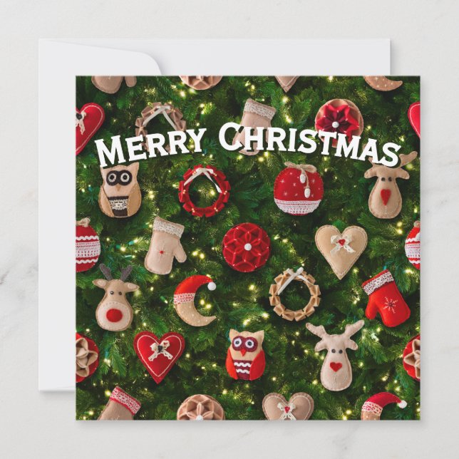 Árbol de Navidad con juguetes de fieltro (Anverso)