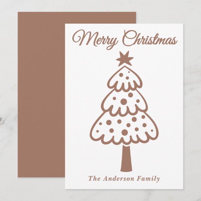 Arbol de Navidad con la mano de la mousse de Mocha (Anverso / Reverso)