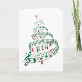 Árbol de navidad con las notas de la música
