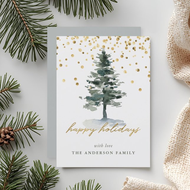 Árbol de Navidad con Letra Dorada Moderna sin Foto (Subido por el creador)