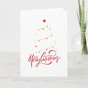 Árbol de Navidad con Letra Moderna Minimalista de