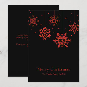 Árbol de Navidad con Letra Moderna Negra y Roja