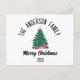 Árbol de Navidad con luces y nombre personalizado