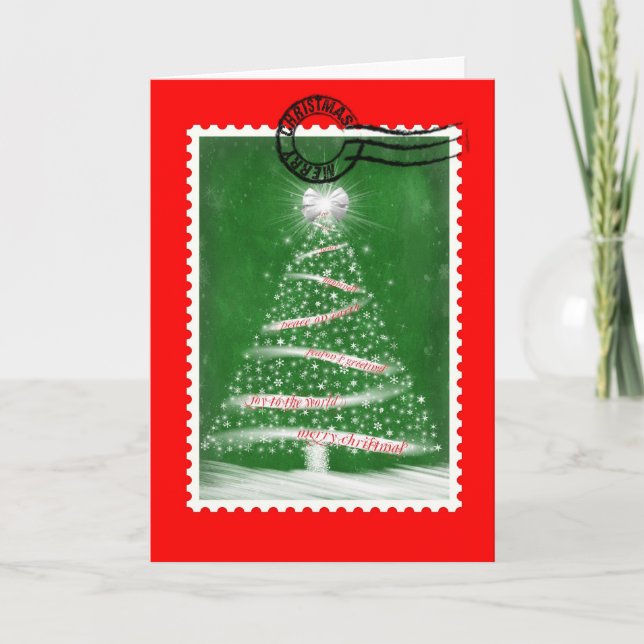 Árbol de Navidad con marca postal (Anverso)