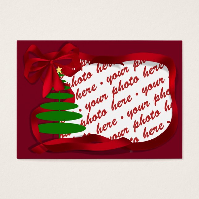 Árbol de Navidad con marco fotográfico de cinta ro (Frente)