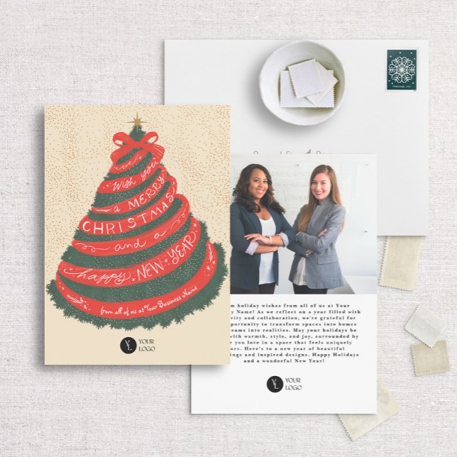 Árbol de Navidad con negocios de cinta de mano (Subido por el creador)