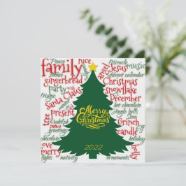 Árbol de Navidad con palabras Navidades
