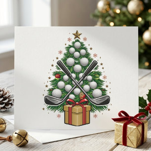 Árbol de Navidad con Pelotas de Golf Festivas y Pa