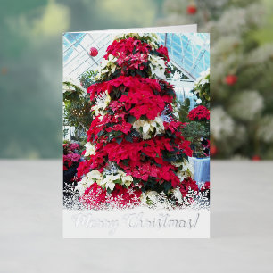 Árbol de Navidad con Poinsettia Festiva