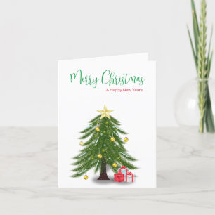 Árbol de Navidad con presencia roja