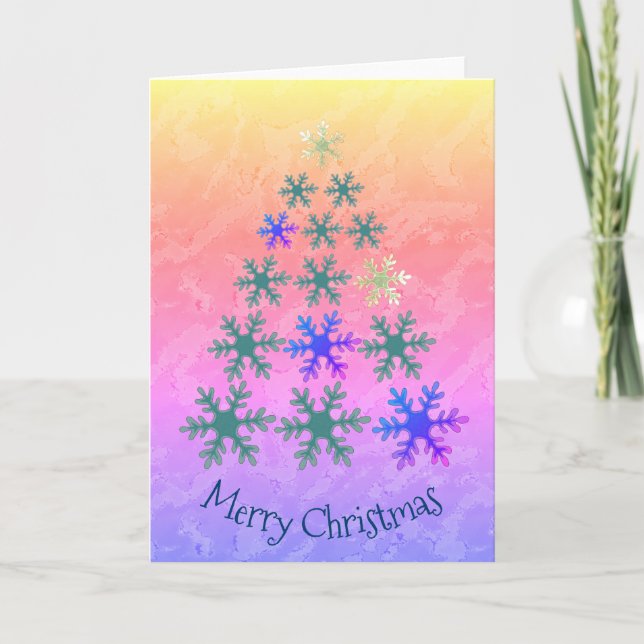Árbol de Navidad Copo de Nieve Feliz Navidad (Anverso)