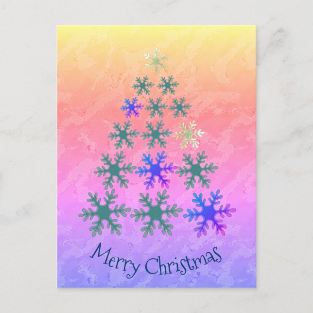 Árbol de Navidad Copo de Nieve Feliz Navidad (Anverso)