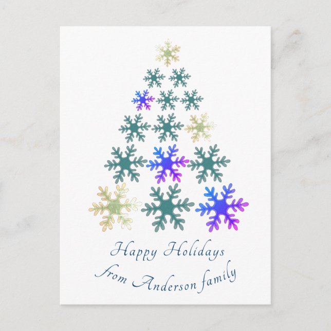 Árbol de Navidad copo de nieve personalizado de va (Anverso)