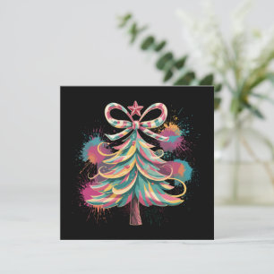 Árbol de Navidad Coquette Colorido Preppy Rosa Nav