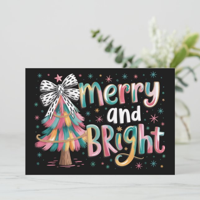 Árbol de Navidad Coquette Glitter Alegre y Brillan (Anverso de pie)