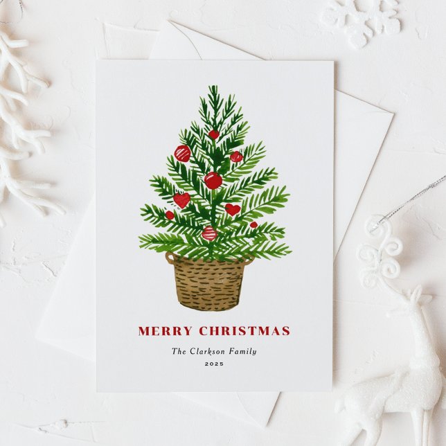 Árbol de navidad de acuarela festiva Feliz Navidad (Subido por el creador)