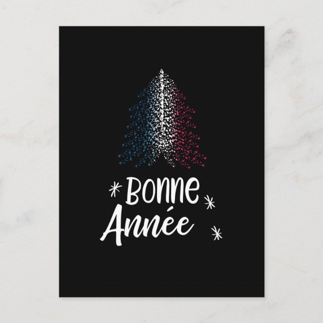 Árbol de Navidad de Año Nuevo con bandera francesa (Anverso)