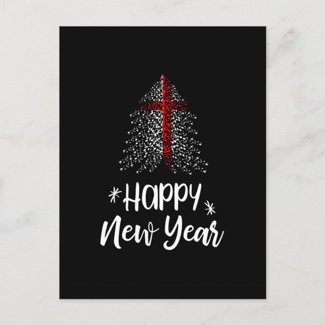 Árbol de Navidad de Año Nuevo feliz con bandera de (Anverso)