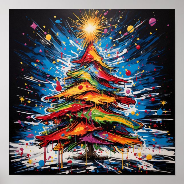 Árbol de Navidad de arte pop (Frente)