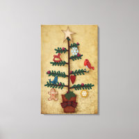 Árbol de Navidad de Arte Popular con ornamentos de