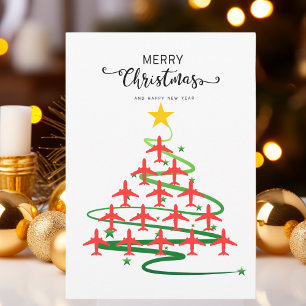 Árbol de Navidad de Avión Foto de Familia Personal