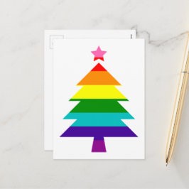 Árbol de Navidad de Bandera Arcoiris del Orgullo L