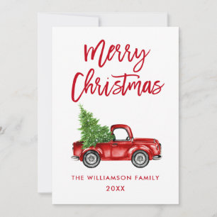 Árbol de Navidad de Camión de Cepillo Rojo con gui