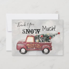 Árbol de Navidad de Camión Rojo Gracias Tarjeta De
