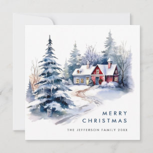 Árbol de navidad de casa de campo retro vintage