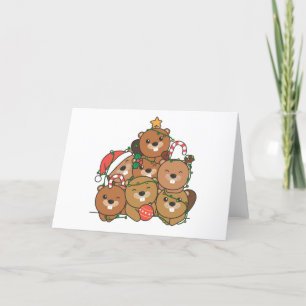 Árbol de Navidad de castor Animal divertido de Nav