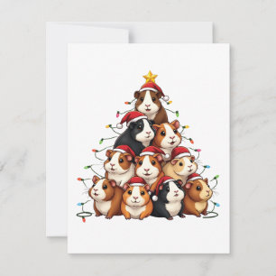 Árbol de Navidad de Cerdo de Guinea Feliz Navidad