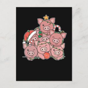 Árbol de Navidad de cerdos Animales divertidos de 