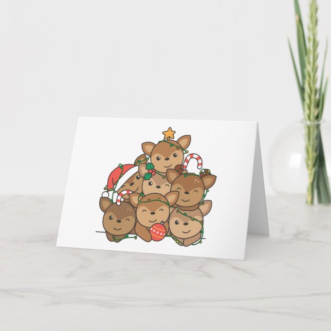 Árbol de Navidad de Ciervo Animal Divertido Navida (Anverso)