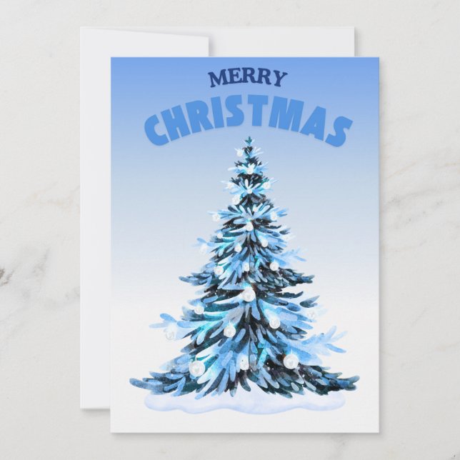 Árbol de navidad de color azul no fotográfico (Anverso)