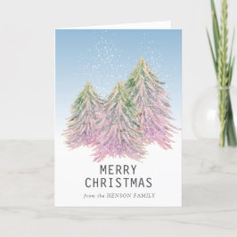 Árbol de navidad de color verde rosa